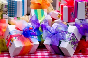 Birthday Gifts  Wrapped in Fancy and Colorful Papers 105879